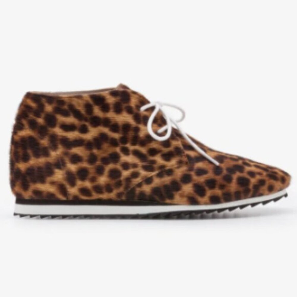 Boden Ashbourne Cheetah Print Cowhide Ankle Boots in Tan Size 40